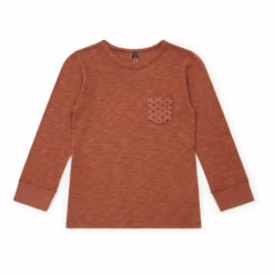 Teeg Organic Cotton Slub T-shirt Caramel Bonton Fashion Children