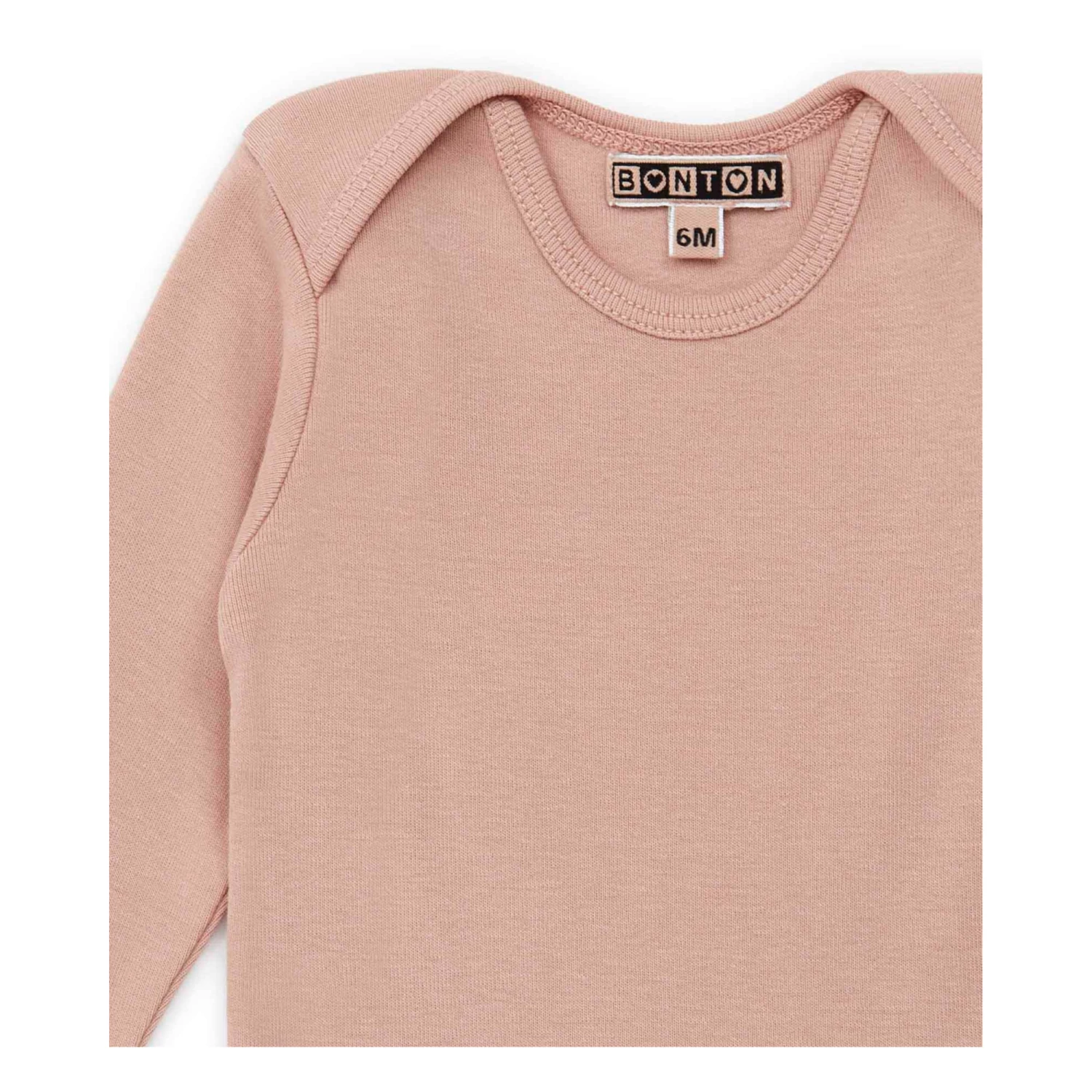 Tina Organic Cotton T-shirt Pale pink Bonton Fashion Baby 2 Tina Organic Cotton T-shirt Pale pink Bonton Fashion Baby - Image 2