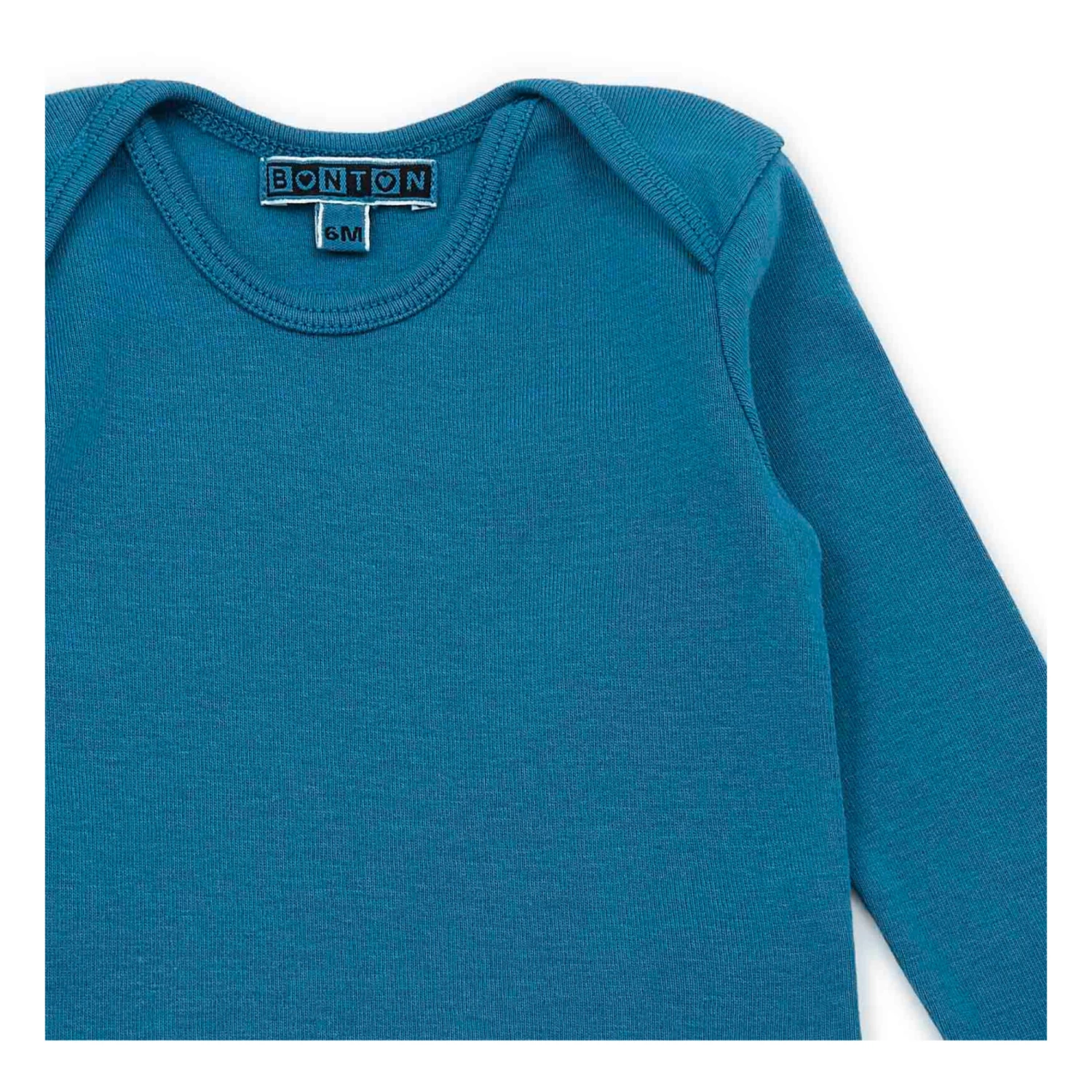 Tina Organic Cotton T-shirt Peacock blue Bonton Fashion Baby 2 Tina Organic Cotton T-shirt Peacock blue Bonton Fashion Baby - Image 2