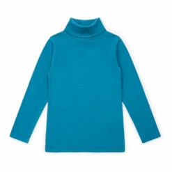 Titou Organic Cotton Turtleneck Peacock blue Bonton Fashion Children
