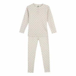 Tudors Organic Cotton Floral Pyjamas Light grey Bonton Fashion Children