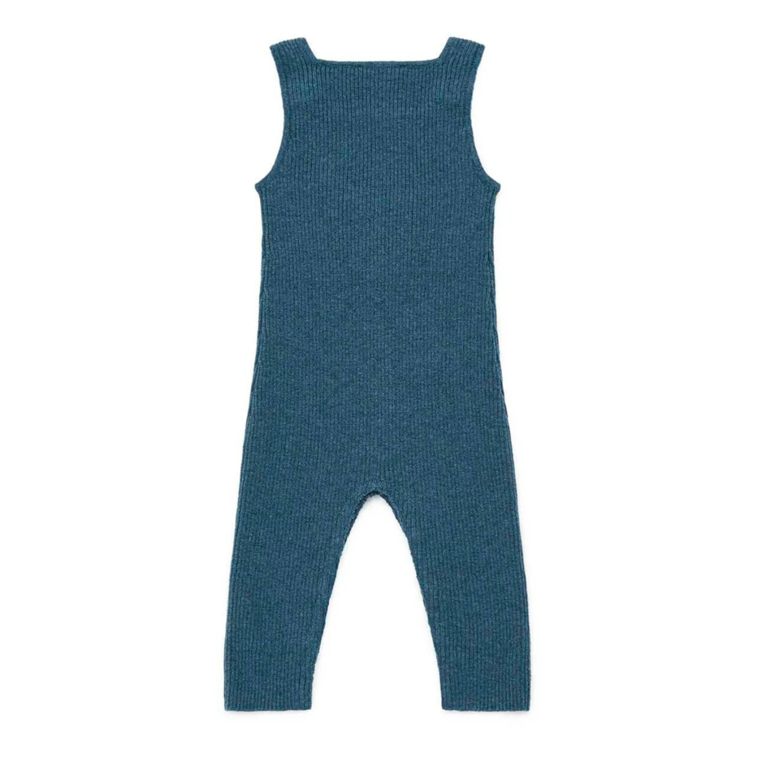 Wool and Minota Cotton Dungarees Blue Bonton Fashion Baby 3 Wool and Minota Cotton Dungarees Blue Bonton Fashion Baby - Image 3