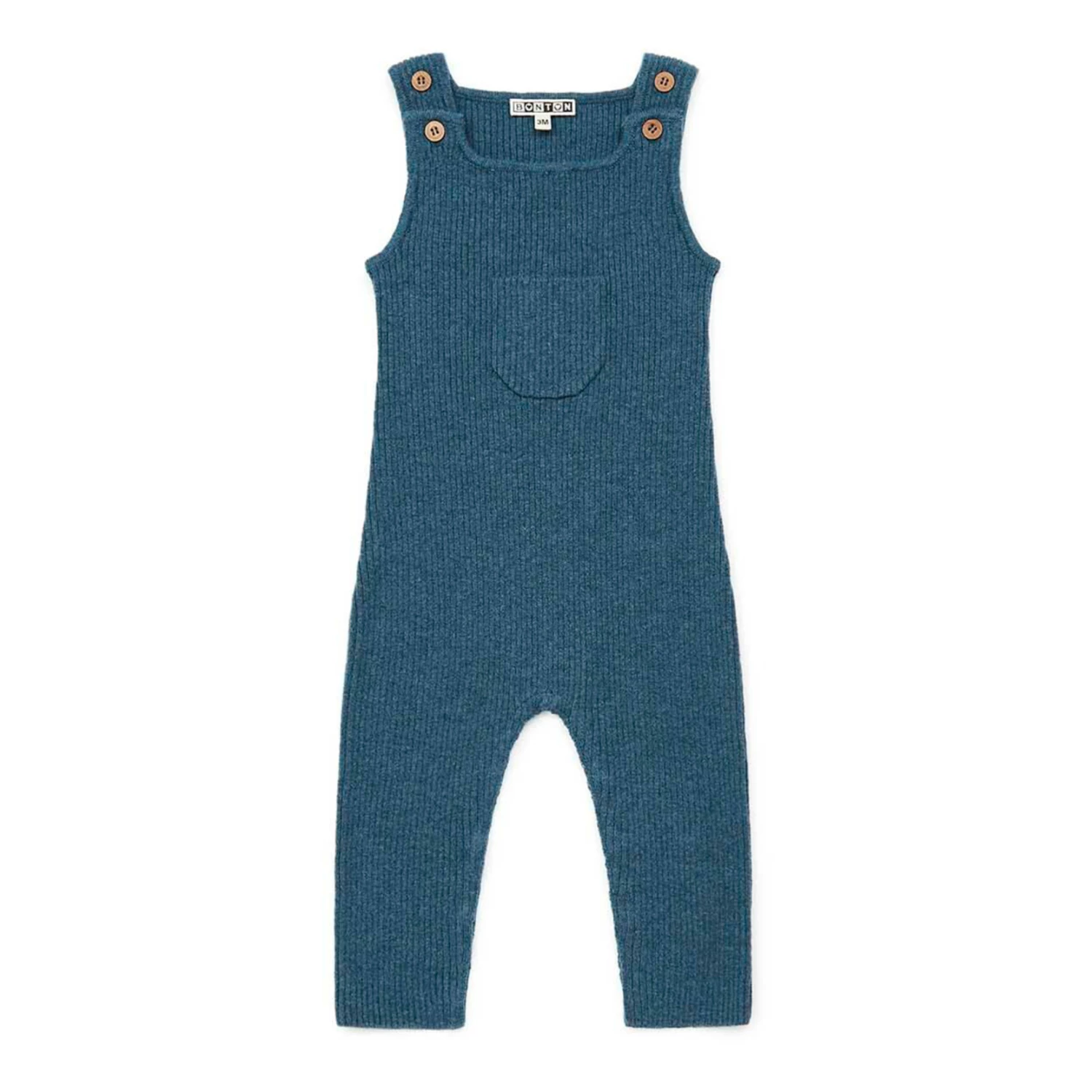 Wool and Minota Cotton Dungarees Blue Bonton Fashion Baby 1 Wool and Minota Cotton Dungarees Blue Bonton Fashion Baby