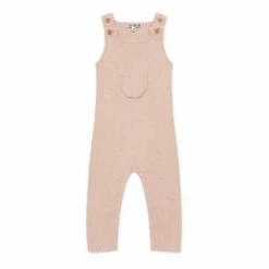 Wool and Minota Cotton Dungarees Pink Bonton Fashion Baby