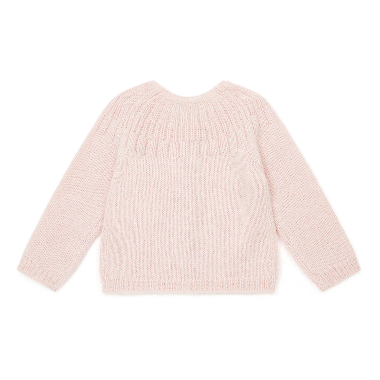 Woollen Cardigan Pale pink Bonton Fashion Baby 3 Woollen Cardigan Pale pink Bonton Fashion Baby - Image 3