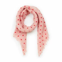 Woollen Heart Scarf Pale pink Bonton Fashion Children