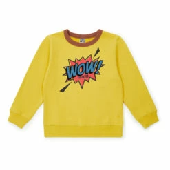 Wow Organic Cotton Sweatshirt Ochre Bonton Fashion Children